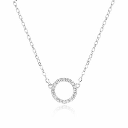 מכסף  טהור – הנגיעה המדויקת - בשיבוץ זירקונים Circle of Life שרשרת