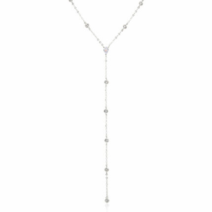 שרשרת כסף לריאט משובצת זירקונים